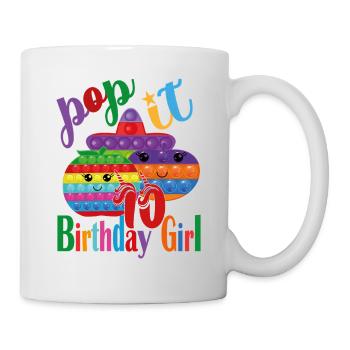 pop-it Geburtstagskind 10 - Tasse - Weiß - Rechts