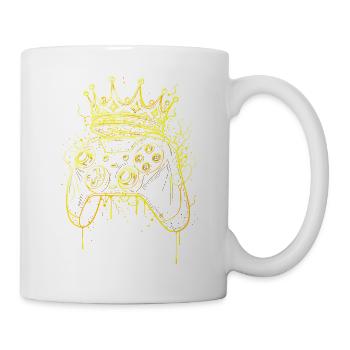 Gaming King Controller Gold Lines Gambler Motif - Mug - white - Right
