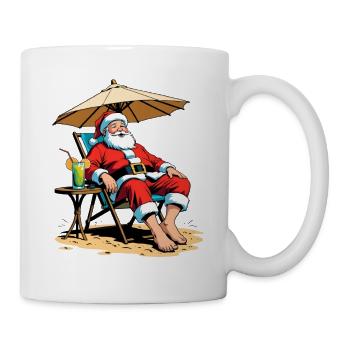 Beach Santa Claus vacation - Mug - white - Right