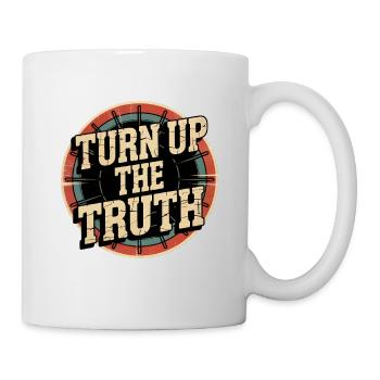 Retro Grunge – Montez la vérité - Mug blanc - blanc - Droite