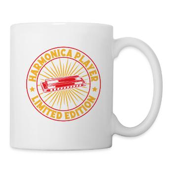 Funny Harmonica Player LImited Edition Harmonica - Tasse - Weiß - Rechts