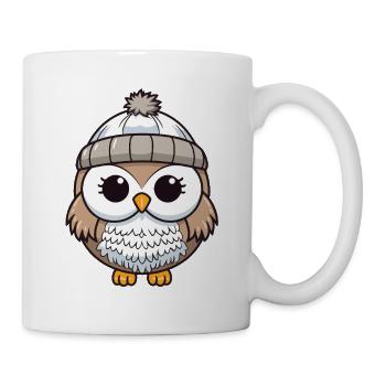 Owl Winter Animal Baby Comic - Mug - white - Right