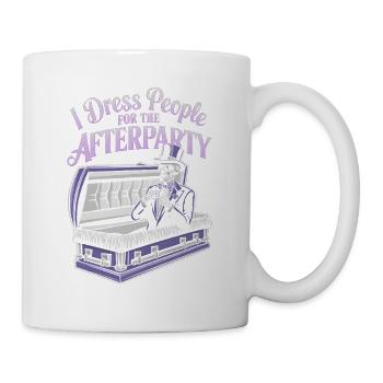 Afterparty Skelett im Anzug - Halloween - Tasse - Weiß - Rechts