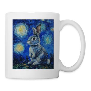 Lapin Lapin Lapin Van Gogh Style Nuit étoilée - Mug blanc - blanc - Droite