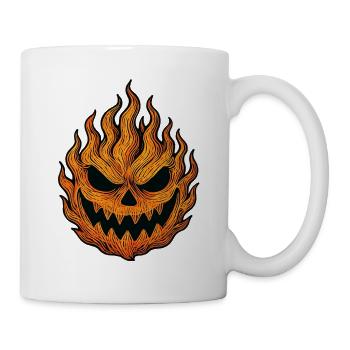 Halloween pumpkin flame design - Mug - white - Right