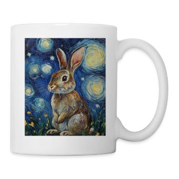 Lapin Lapin Lapin Van Gogh Style Nuit étoilée - Mug blanc - blanc - Droite