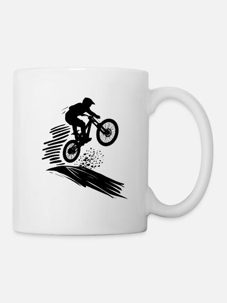 Energetisches Mountainbiken - Tasse - Weiß