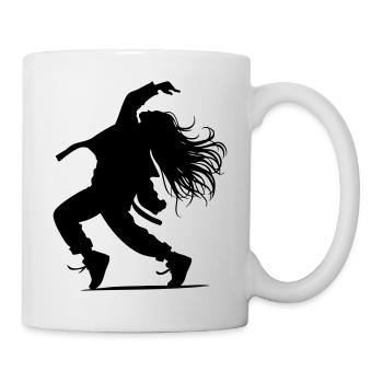 B-Girl Silhouette – Breakdance Groove - Mug - white - Right