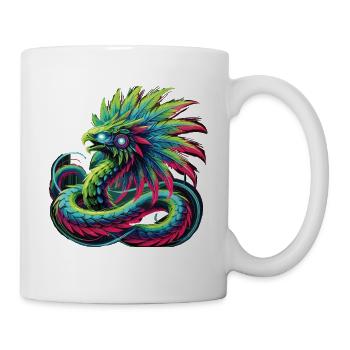 Azteken Drache - Tasse - Weiß - Rechts