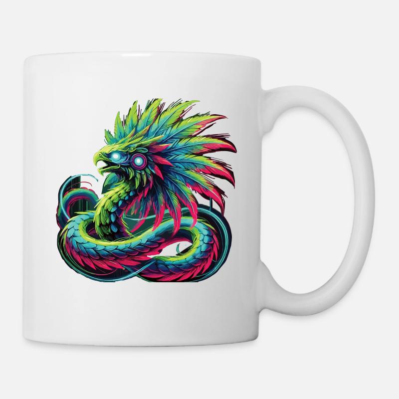 Azteken Drache - Tasse - Weiß