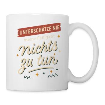 Never underestimate my ability to do nothing - Mug - white - Right