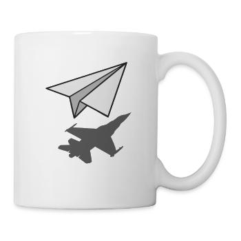 Papierflugzeug Luftfahrtingenieur Luftfahrt Geschenk - Tasse - Weiß - Rechts