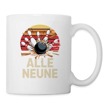 Conception des neuf coups de bowling - Mug blanc - blanc - Droite