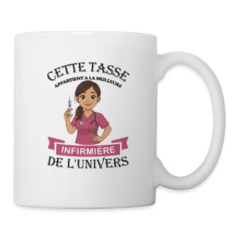 Tasse infirmière humour - cadeau infirmière femme - Mug blanc - blanc - Droite