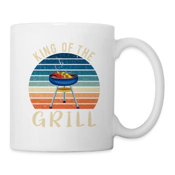Roi du gril – Design de barbecue rétro - Mug blanc - blanc - Droite