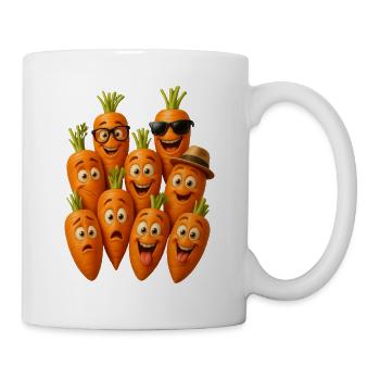 Fröhliche Karottenbande - Tasse - Weiß - Rechts