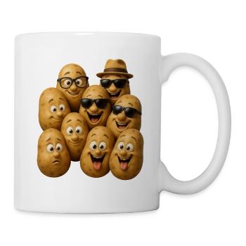 Lachende Kartoffeln mit Stil - Tasse - Weiß - Rechts