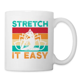Yoga Stretch It Easy Funny Yoga - Mug - white - Right