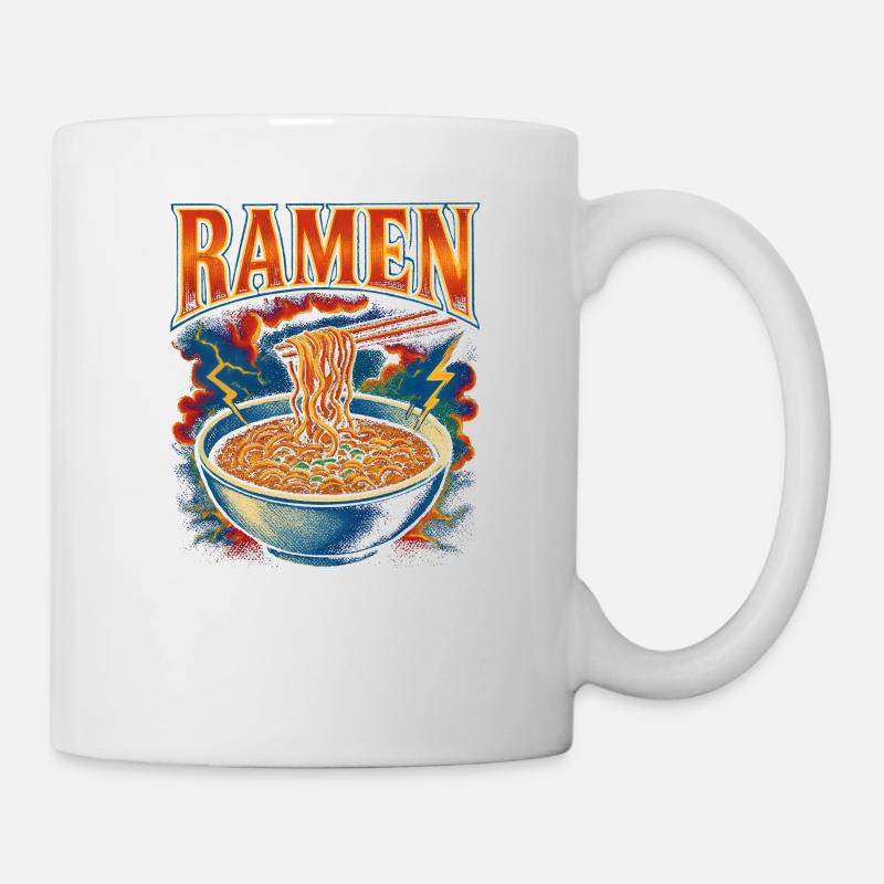 Ramen Nourriture préférée Drôle Bizarre Ramen des années 90 - Mug blanc - blanc