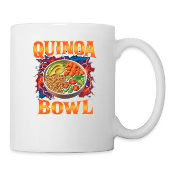 Bol de quinoa Nourriture préférée Drôle Bizarre des années 90 Qui - Mug blanc - blanc - Droite