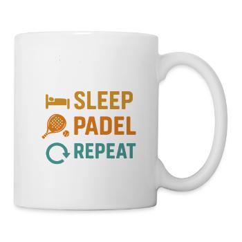 Manger Dormir Padel Répéter Sport drôle - Mug blanc - blanc - Droite