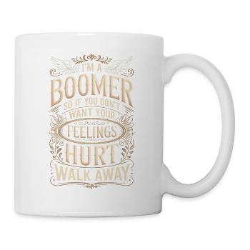 Je suis un baby-boomer - Des sentiments ? Partez - Mug blanc - blanc - Droite