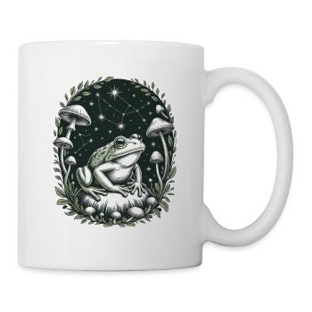 Cosmic frog with constellations and mushrooms - Mug - white - Right