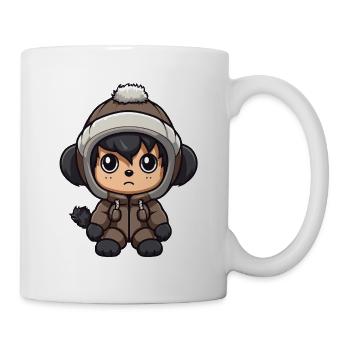 Monkey Winter Animal Baby Comic - Mug - white - Right