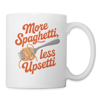 More Spaghetti Less Upsetti - Mug - white - Right