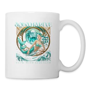 Birthstone March Aquamarine - Mug - white - Right