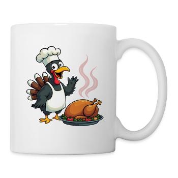Cuisinier de dinde de Thanksgiving - Mug blanc - blanc - Droite