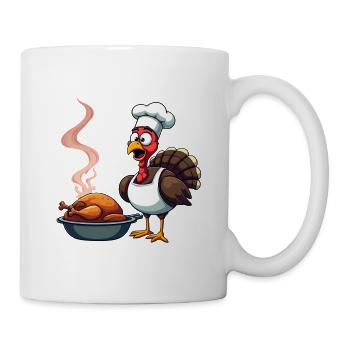 Cuisinier de dinde de Thanksgiving - Mug blanc - blanc - Droite