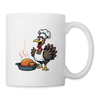 Cuisinier de dinde de Thanksgiving - Mug blanc - blanc - Droite