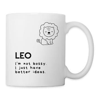 Funny Leo Cartoon – Drama Deluxe - Mug - white - Right