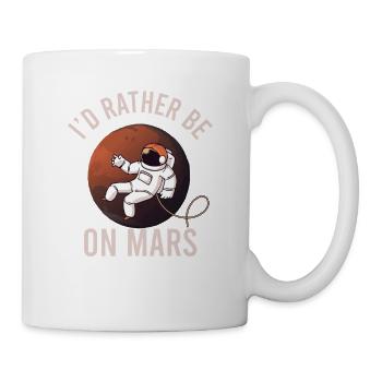 Mars Planet Space Vintage Rocket - Mug - white - Right