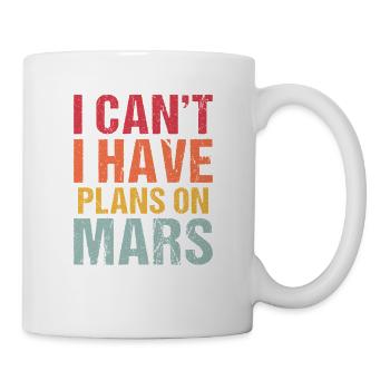 Mars Planet Space Vintage Rocket - Mug - white - Right