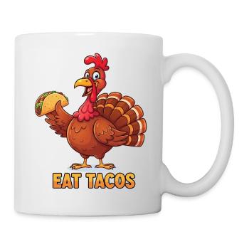 Eat Tacos Cartoon Turkey - Mug - white - Right