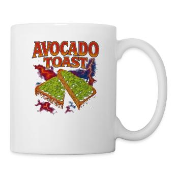 Avocado Toast Favorite Food Funny Weird 90s T - Mug - white - Right