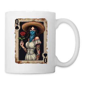 Mariachi Queen mit Rose - Tasse - Weiß - Rechts