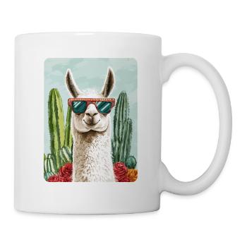 Lama - Tasse - Weiß - Rechts