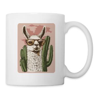 Lama - Tasse - Weiß - Rechts
