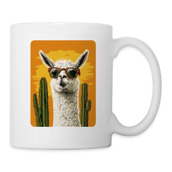 Lama - Tasse - Weiß - Rechts