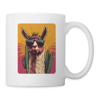 lama - Mug blanc - blanc - Droite
