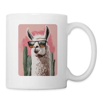 Lama - Tasse - Weiß - Rechts