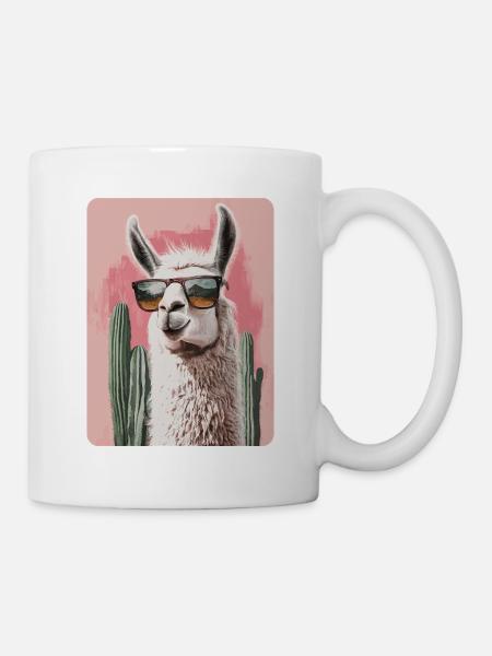 Lama - Tasse - Weiß