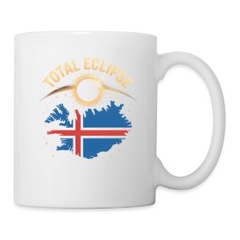 Totale Sonnenfinsternis Island 2026 - Tasse - Weiß - Rechts