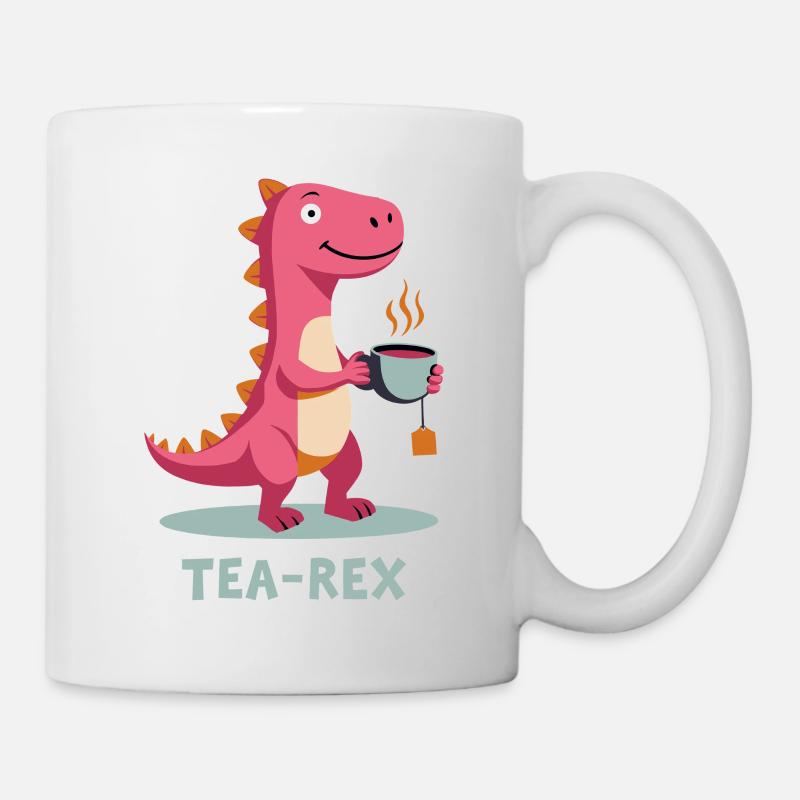 TEA-REX Teemotiv - Tasse - Weiß