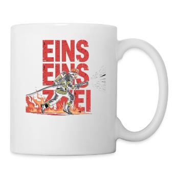Dicton des pompiers – Le héros de l’appel d’urgence 112 en action - Mug blanc - blanc - Droite