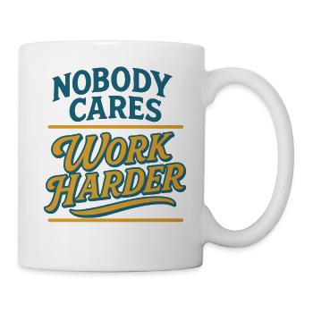 Personne ne s’en soucie Travailler plus dur Gym Entraînement physique - Mug blanc - blanc - Droite