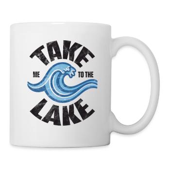 Take me to the lake - Retro Welle - Tasse - Weiß - Rechts